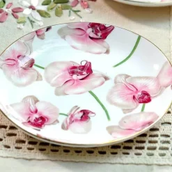 Elegantes Teetassen-Set aus Bone China – 200 ml Kaffeetassen für ein romantisches britisches Café