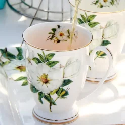 Elegantes Teetassen-Set aus Bone China – Kaffeebecher-Set aus Porzellan