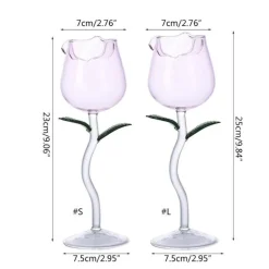 Elegantes Weinglas in Rosenform – Dekoratives Glas für besondere Anlässe