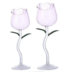 Elegantes Weinglas in Rosenform – Dekoratives Glas für besondere Anlässe