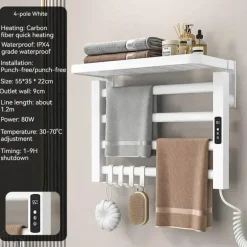 Elektrisch beheizter Handtuchhalter - Intelligenter Organizer-Trockner