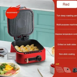 Elektrische doppelseitige Backform – Vielseitiger Grill-Kocher zum Wenden