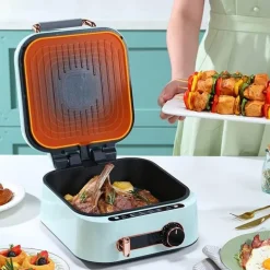 Elektrische doppelseitige Backform – Vielseitiger Grill-Kocher zum Wenden