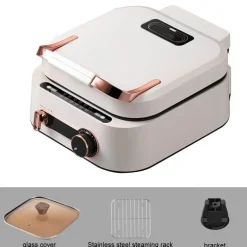 Elektrische doppelseitige Backform – Vielseitiger Grill-Kocher zum Wenden