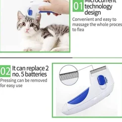 Elektrische Floh- und Läuseentfernungsbürste - Haustierpflegewerkzeug