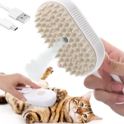 Elektrische Tierbürste – 3-in-1-Pflegewerkzeug mit Dampfgarer