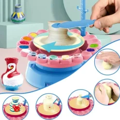 Elektrische Töpferscheibe für Kinder – Mini-Bastelmaschine für Kunstprojekte
