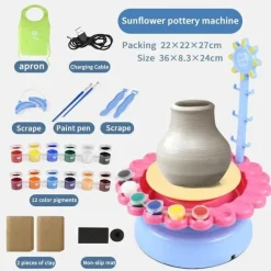 Elektrische Töpferscheibe für Kinder – Mini-Bastelmaschine für Kunstprojekte