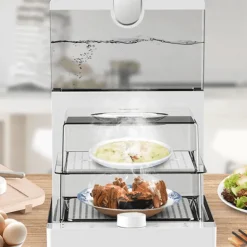 Elektrischer Dampfgarer mit großer Kapazität - Mehrschichtige, faltbare Kochbox