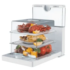 Elektrischer Dampfgarer mit großer Kapazität - Mehrschichtige, faltbare Kochbox