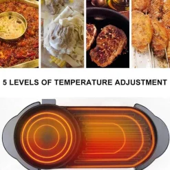 Elektrischer Grill-Hotpot - Antihaft-Grillherd