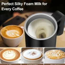 Elektrischer 4-in-1-Milchaufschäumer – Großer Dampfgarer aus Edelstahl