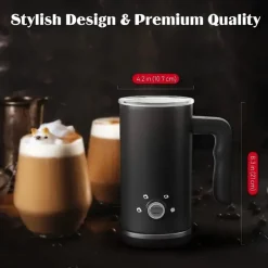 Elektrischer 4-in-1-Milchaufschäumer – Großer Dampfgarer aus Edelstahl