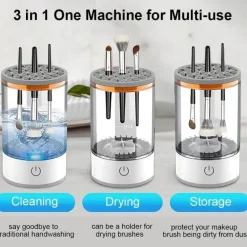 Elektrischer Make-up-Pinselreiniger – 3-in-1-Schleudermaschine