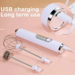 Elektrischer Milchaufschäumer – 3-Gang-Schneebesenmixer für Latte- und Kaffeeschaum