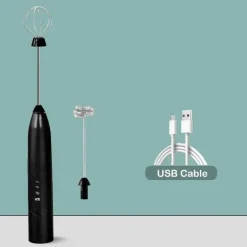 Elektrischer Milchaufschäumer – 3-Gang-Schneebesenmixer für Latte- und Kaffeeschaum