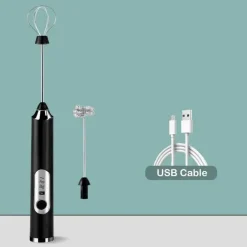 Elektrischer Milchaufschäumer – 3-Gang-Schneebesenmixer für Latte- und Kaffeeschaum