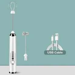 Elektrischer Milchaufschäumer – 3-Gang-Schneebesenmixer für Latte- und Kaffeeschaum