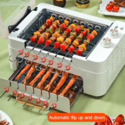 Elektrischer rotierender rauchfreier Grillofen