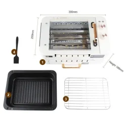 Elektrischer rotierender rauchfreier Grillofen