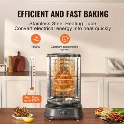 Elektrischer Shawarma-Grill – Vertikaler Edelstahl-Arbeitsplattenkocher