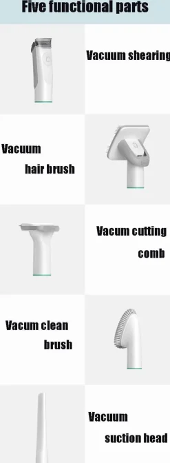 Elektrischer Staubsauger für die Tierpflege – 6-in-1-Fellpflegegerät und -Reiniger
