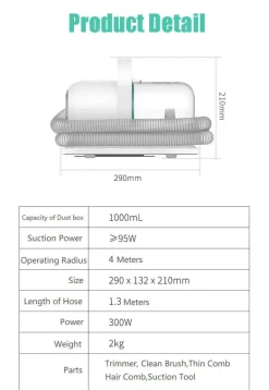Elektrischer Staubsauger für die Tierpflege – 6-in-1-Fellpflegegerät und -Reiniger