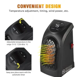 Elektrischer Wandsteckdosen-Heizlüfter – Kompakte tragbare Heizlösung