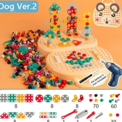 Elektrisches Bohrer-Spielzeugset für Kinder – Pädagogisches Schraubendreher-Spielset