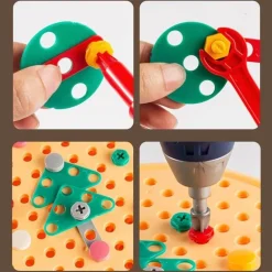 Elektrisches Bohrer-Spielzeugset für Kinder – Pädagogisches Schraubendreher-Spielset