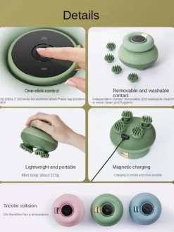 Elektrisches Kopfhautmassagegerät – Wasserdichtes Gerät zur Haarentspannung