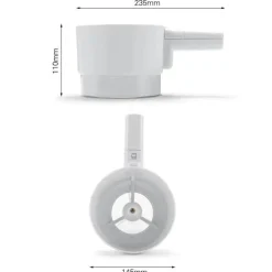 Elektrisches Mehlsieb - Backstreuer aus Kunststoff