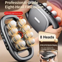 Elektrisches Muskelmassagegerät – 8-köpfiges, hochintensives Entspannungsgerät