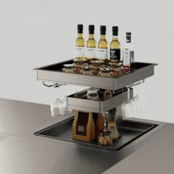 Elektrisches verstecktes Küchenaufbewahrungssystem - intelligenter Platzsparer