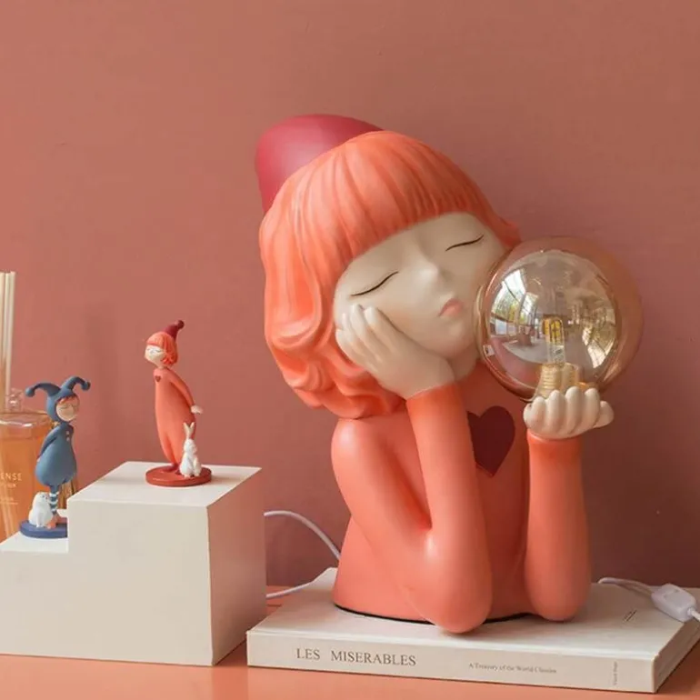 Elfenmädchen Fantasy Tischlampe - Resin Beleuchtung Dekor