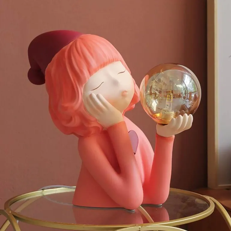 Elfenmädchen Fantasy Tischlampe - Resin Beleuchtung Dekor