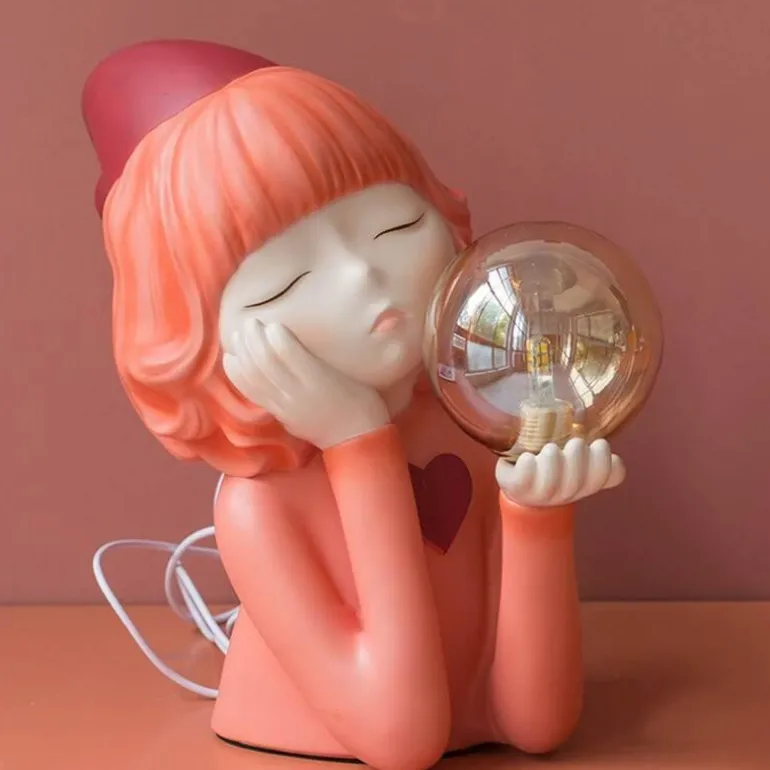 Elfenmädchen Fantasy Tischlampe - Resin Beleuchtung Dekor