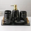 Emperador Marble Bathroom Decor - Elegant Stone Accents