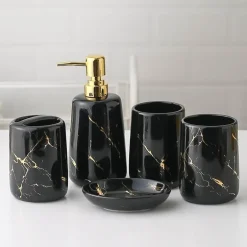 Emperador Marble Bathroom Decor - Elegant Stone Accents