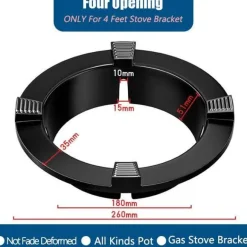 Energiesparende Schutzhalterung für Gasherde