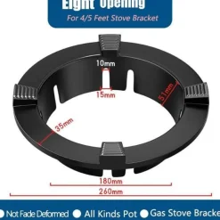 Energiesparende Schutzhalterung für Gasherde