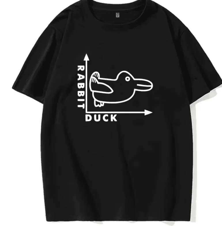 Ente Kaninchen Mathe T-Shirt - Lustiges Waage-Design