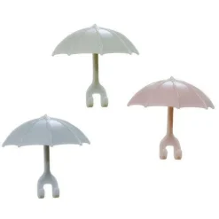 3er Set süßer Regenschirm-Zahnbürstenhaken