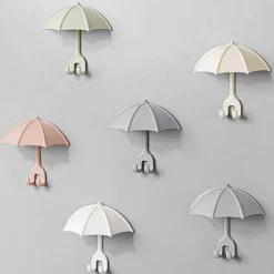 3er Set süßer Regenschirm-Zahnbürstenhaken