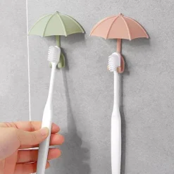 3er Set süßer Regenschirm-Zahnbürstenhaken
