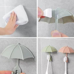 3er Set süßer Regenschirm-Zahnbürstenhaken