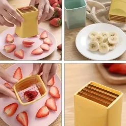 Erdbeerschneider – Tragbarer Obst- und Gemüseschneider fürs Camping