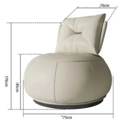 Ergonomic Rotating Lounge Chair - Comfortable Back Support