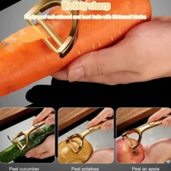 Ergonomischer Y-Schäler aus Edelstahl für Obst und Gemüse