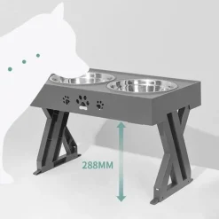 Erhöhter, verstellbarer Futternapf für Haustiere – Ständer für Hunde- und Katzennäpfe